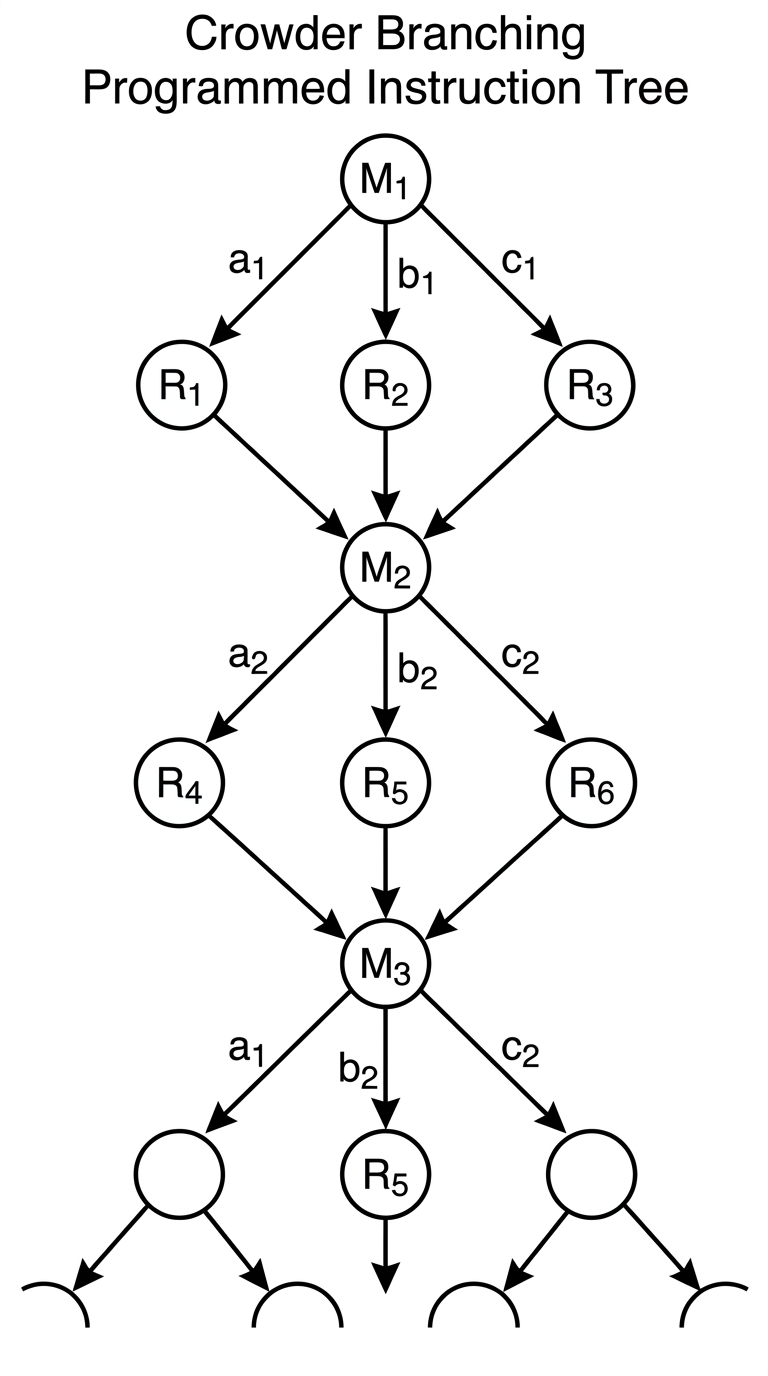 Diagrama de cuestionario ramificado de Crowder
